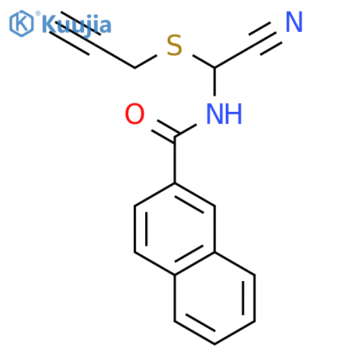 2-Naphthalenecarboxamide, N-[cyano(2-propynylthio)methyl]- structure