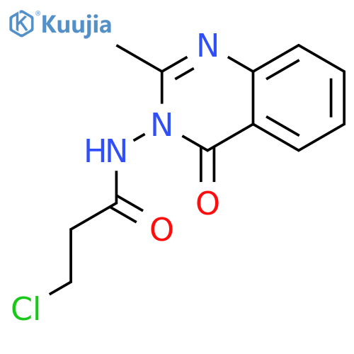 Propanamide, 3-chloro-N-(2-methyl-4-oxo-3(4H)-quinazolinyl)- structure