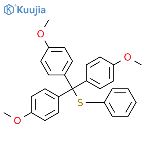 BENZENE, 1,1',1''-[(PHENYLTHIO)METHYLIDYNE]TRIS[4-METHOXY- structure