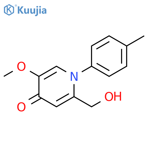 4(1H)-Pyridinone, 2-(hydroxymethyl)-5-methoxy-1-(4-methylphenyl)- structure
