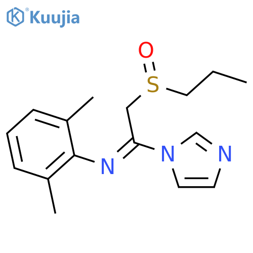 1H-Imidazole, 1-[1-[(2,6-dimethylphenyl)imino]-2-(propylsulfinyl)ethyl]- structure
