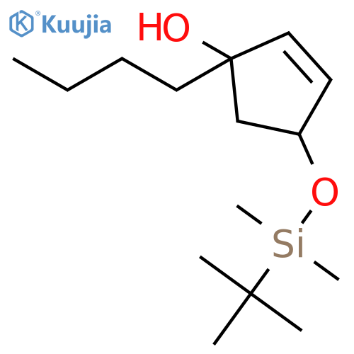 2-Cyclopenten-1-ol, 1-butyl-4-[[(1,1-dimethylethyl)dimethylsilyl]oxy]- structure
