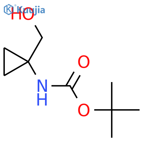 tert-butyl N-[1-(hydroxymethyl)cyclopropyl]carbamate structure