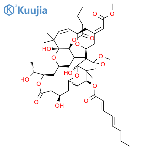 Bis(deacyl)bryostatin 1; 20-O-(2E,4E-Octadienoyl), 7-butanoyl structure