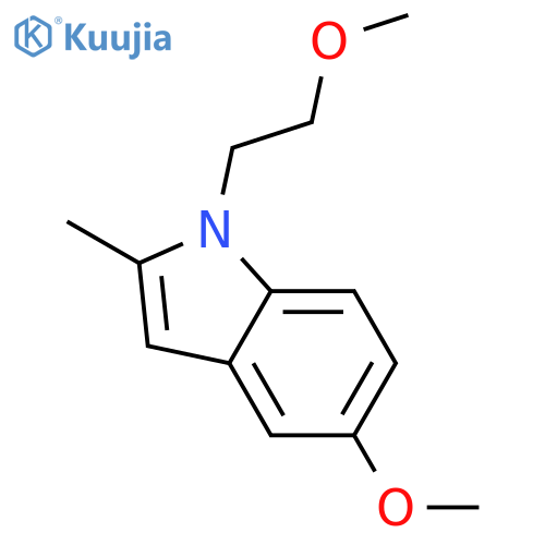 1H-Indole, 5-methoxy-1-(2-methoxyethyl)-2-methyl- structure