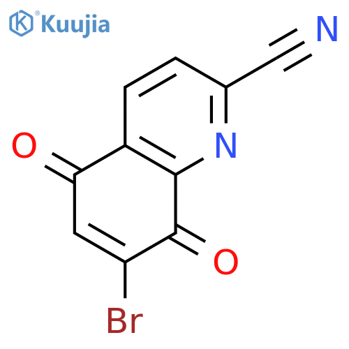 2-Quinolinecarbonitrile, 7-bromo-5,8-dihydro-5,8-dioxo- structure