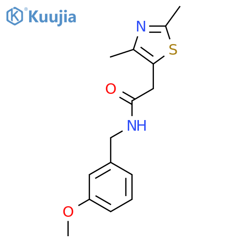 2-(2,4-dimethyl-1,3-thiazol-5-yl)-N-[(3-methoxyphenyl)methyl]acetamide structure