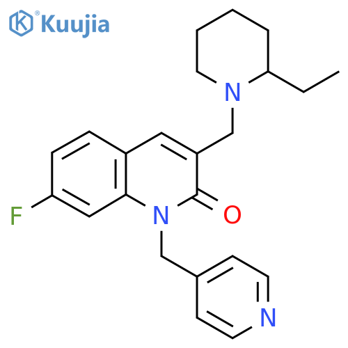 3-(2-Ethyl-1-Piperidinyl)methyl-7-Fluoro-1-(4-Pyridinylmethyl)-2(1H)-Quinolinone structure
