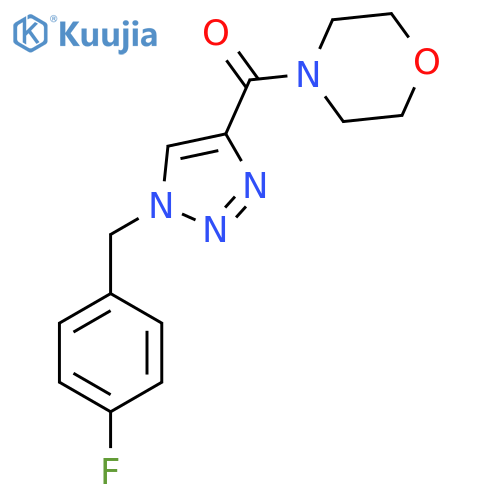 4-{1-[(4-fluorophenyl)methyl]-1H-1,2,3-triazole-4-carbonyl}morpholine structure