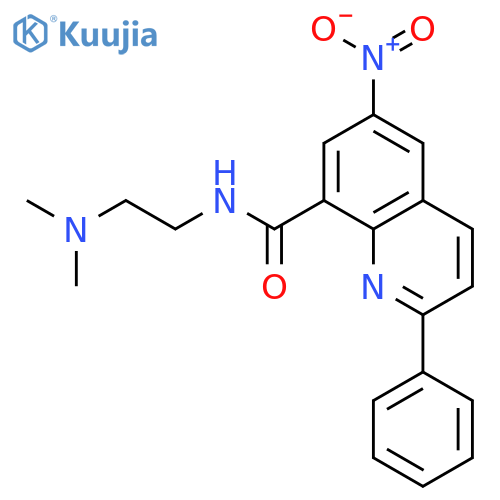 8-Quinolinecarboxamide, N-[2-(dimethylamino)ethyl]-6-nitro-2-phenyl- structure