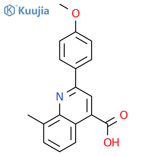 2-(4-Methoxyphenyl)-8-methylquinoline-4-carboxylic acid structure