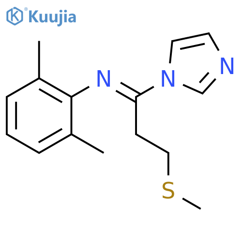 1H-Imidazole, 1-[1-[(2,6-dimethylphenyl)imino]-3-(methylthio)propyl]- structure