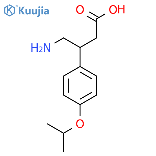 4-amino-3-4-(propan-2-yloxy)phenylbutanoic acid structure
