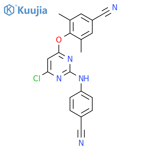 4-6-Chloro-2-(4-cyanophenyl)amino-4-pyrimidinyloxy-3,5-dimethylbenzonitrile structure