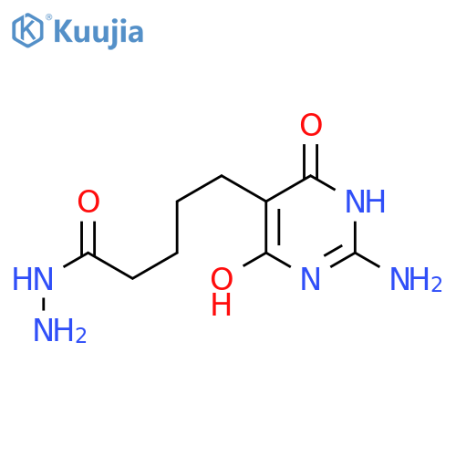 5-(2-amino-4-hydroxy-6-oxo-1,6-dihydropyrimidin-5-yl)pentanehydrazide structure