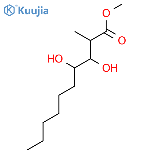 Decanoic acid, 3,4-dihydroxy-2-methyl-, methyl ester structure