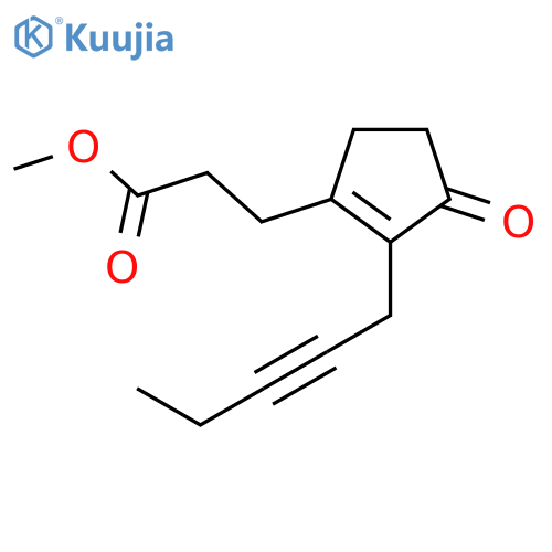 1-Cyclopentene-1-propanoic acid, 3-oxo-2-(2-pentynyl)-, methyl ester structure