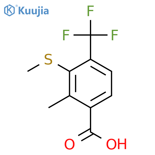 2-Methyl-3-(methylsulfanyl)-4-(trifluoromethyl)benzoic Acid structure