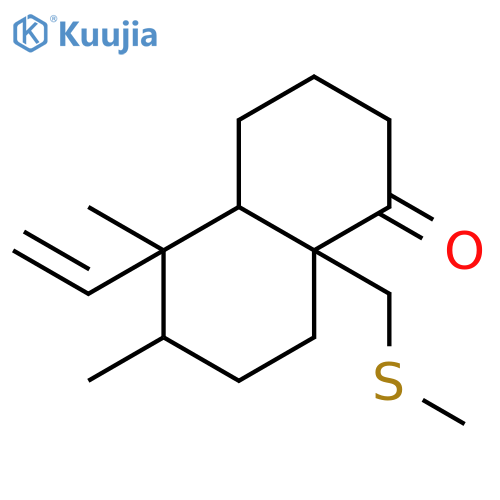 1(2H)-Naphthalenone, 5-ethenyloctahydro-5,6-dimethyl-8a-[(methylthio)methyl]-, (4aS,5R,6S,8aS)- structure