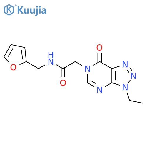 2-{3-ethyl-7-oxo-3H,6H,7H-1,2,3triazolo4,5-dpyrimidin-6-yl}-N-(furan-2-yl)methylacetamide structure