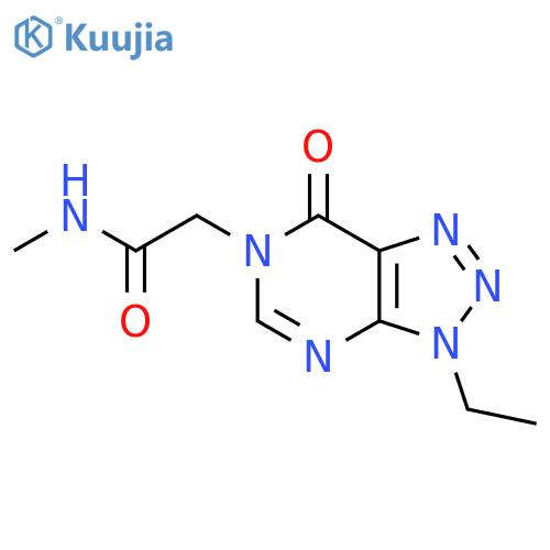 2-{3-ethyl-7-oxo-3H,6H,7H-[1,2,3]triazolo[4,5-d]pyrimidin-6-yl}-N-methylacetamide structure