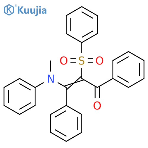 2-Propen-1-one, 3-(methylphenylamino)-1,3-diphenyl-2-(phenylsulfonyl)- structure
