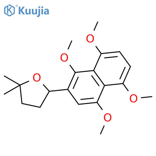 Furan, tetrahydro-2,2-dimethyl-5-(1,4,5,8-tetramethoxy-2-naphthalenyl)-, (±)- structure