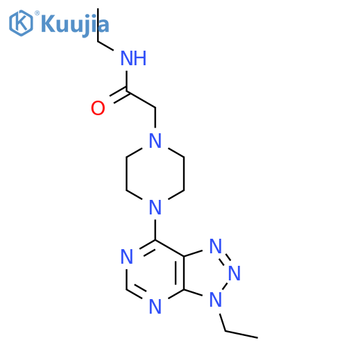 N-ethyl-2-(4-{3-ethyl-3H-1,2,3triazolo4,5-dpyrimidin-7-yl}piperazin-1-yl)acetamide structure