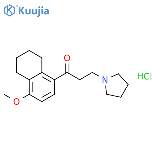 1-Propanone, 3-(1-pyrrolidinyl)-1-(5,6,7,8-tetrahydro-4-methoxy-1-naphthalenyl)-, hydrochloride structure
