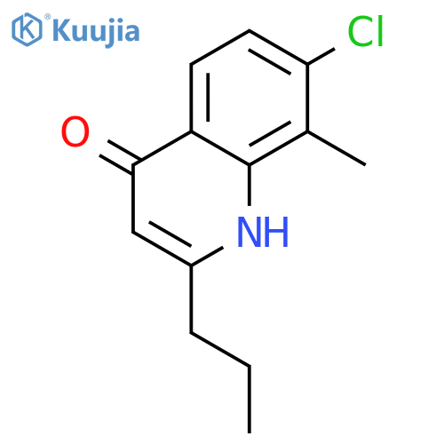 7-chloro-8-methyl-2-propyl-1h-quinolin-4-one structure