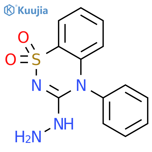 4H-1,2,4-Benzothiadiazine,3-hydrazinyl-4-phenyl-, 1,1-dioxide structure