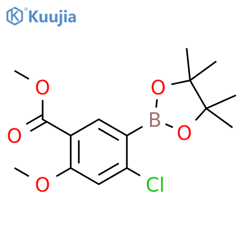 4-Chloro-2-methoxy-5-(4,4,5,5-tetramethyl-1,3,2dioxaborolan-2-yl)benzoic Acid Methyl Ester structure