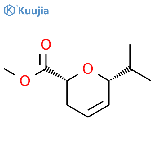 2H-Pyran-2-carboxylic acid, 3,6-dihydro-6-(1-methylethyl)-, methyl ester, cis-(±)- structure
