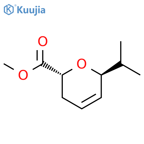 2H-Pyran-2-carboxylic acid, 3,6-dihydro-6-(1-methylethyl)-, methyl ester, trans-(±)- structure