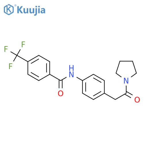 N-{4-2-oxo-2-(pyrrolidin-1-yl)ethylphenyl}-4-(trifluoromethyl)benzamide structure