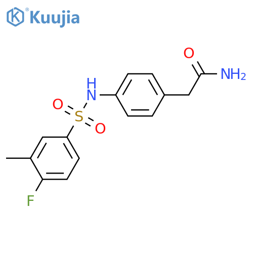 2-4-(4-fluoro-3-methylbenzenesulfonamido)phenylacetamide structure