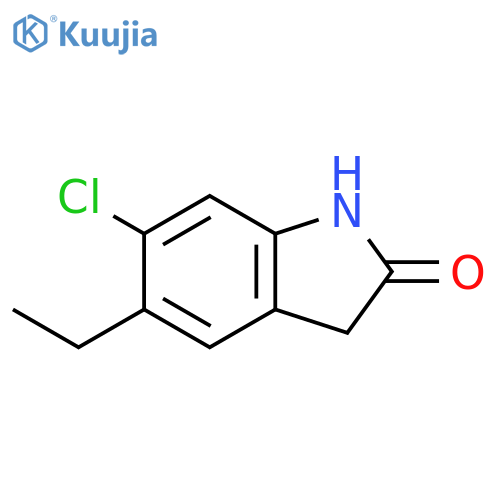 2H-Indol-2-one, 6-chloro-5-ethyl-1,3-dihydro- structure
