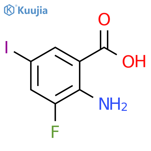 2-Amino-3-fluoro-5-iodo-benzoic acid structure