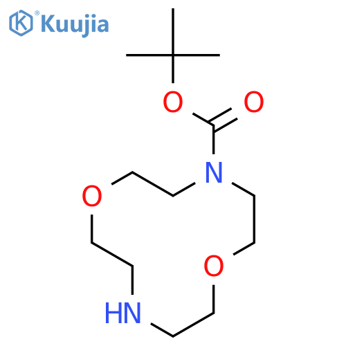 1,7-Dioxa-4,10-diazacyclododecane-4-carboxylic acid, 1,1-dimethylethyl ester structure