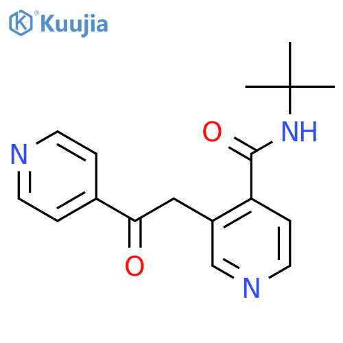 N-Tert-butyl-3-(2-(pyridin-4-yl)-2-oxoethyl)isonicotinamide structure