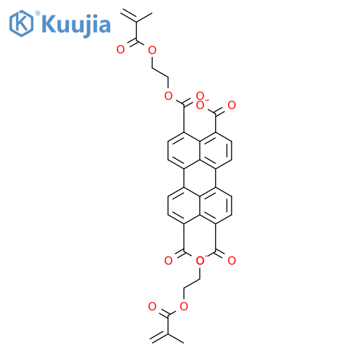 3,4,9,10-Perylenetetracarboxylic acid, 3,9-bis[2-[(2-methyl-1-oxo-2-propenyl)oxy]ethyl] ester structure