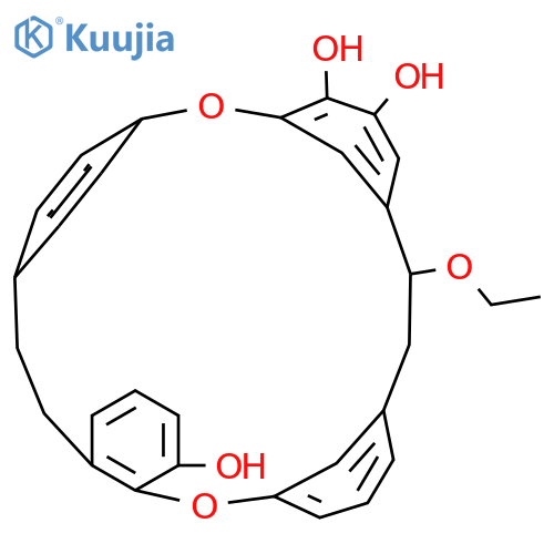 8-Ethoxy-2,15-dioxapentacyclo[22.2.2.13,7.110,14.016,21]triaconta-1(26),3(30),4,6,10(29),11,13,16(21),17,19,24,27-dodecaene-4,5,17-triol structure