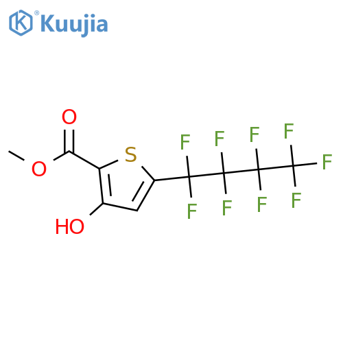 2-Thiophenecarboxylic acid, 3-hydroxy-5-(nonafluorobutyl)-, methyl ester structure