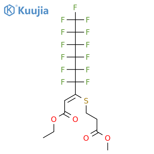 2-Nonenoic acid, 4,4,5,5,6,6,7,7,8,8,9,9,9-tridecafluoro-3-[(3-methoxy-3-oxopropyl)thio]-, ethyl ester, (Z)- structure