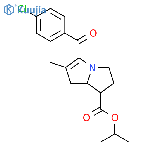 1H-Pyrrolizine-1-carboxylic acid, 5-(4-chlorobenzoyl)-2,3-dihydro-6-methyl-, 1-methylethyl ester structure