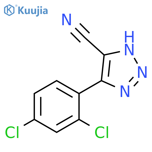 4-(2,4-dichlorophenyl)-1H-1,2,3-triazole-5-carbonitrile structure