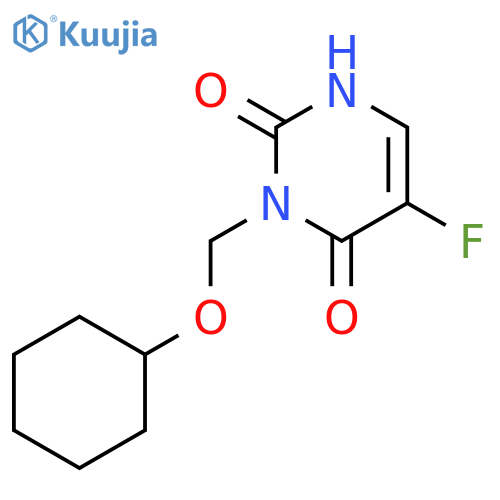 2,4(1H,3H)-Pyrimidinedione, 3-[(cyclohexyloxy)methyl]-5-fluoro- structure