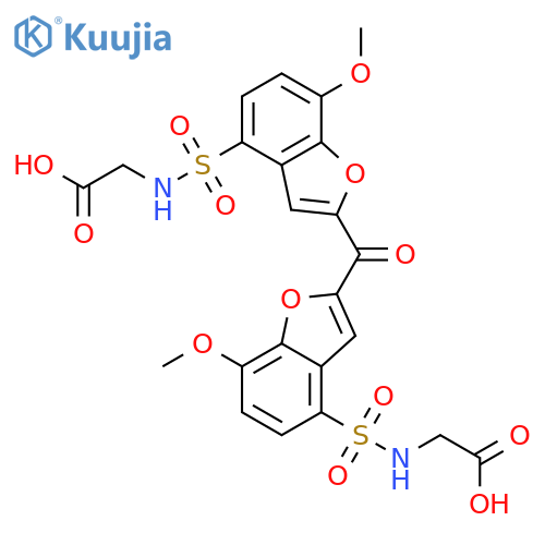 Glycine, N,N'-[carbonylbis[(7-methoxy-2,4-benzofurandiyl)sulfonyl]]bis- structure