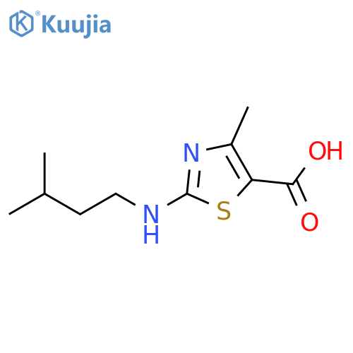 2-(isopentylamino)-4-methylthiazole-5-carboxylic acid structure