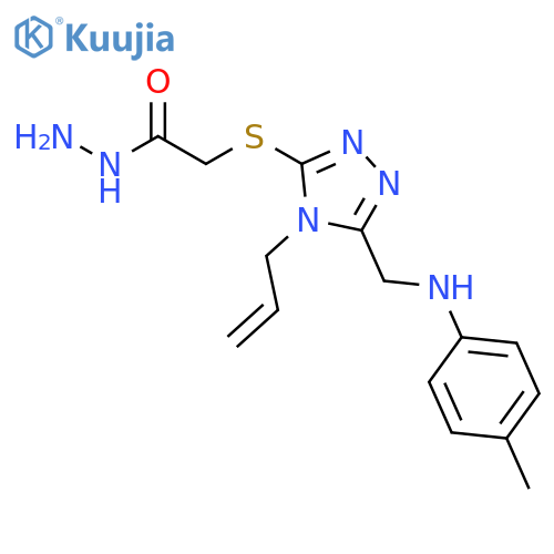 2-[(4-Allyl-5-{[(4-methylphenyl)amino]methyl}-4H-1,2,4-triazol-3-yl)thio]acetohydrazide structure